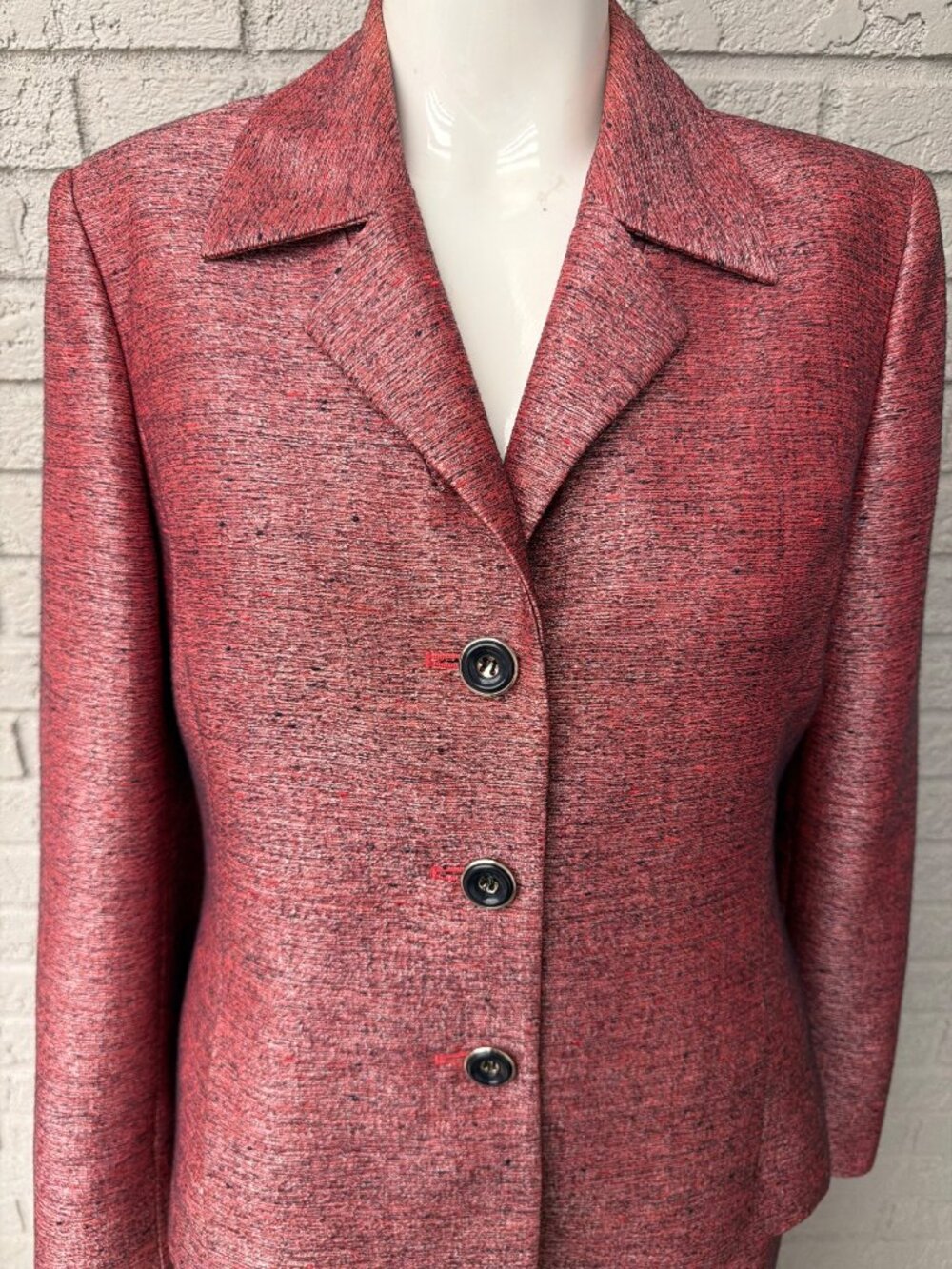 Kasper 2 PCS Textured Blazer & Pencil Skirt Suit Size 8 - Picture 7 of 12